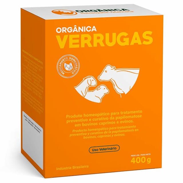 ORGANICA VERRUGAS - 400GR - HOMEOPÁTICO PARA BOVINOS DE LEITE 